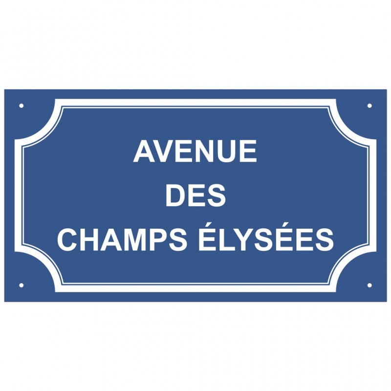 Avenue des champs elysees plaque hi-res stock photography and images - Alamy